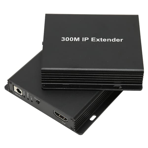 300M IP Extender HD 1080P HD Multimedia Interface Over CAT5e/6/7 Direkte 1 til 1 Extender IP Sender Mottaker 100?240V EU Plugg
