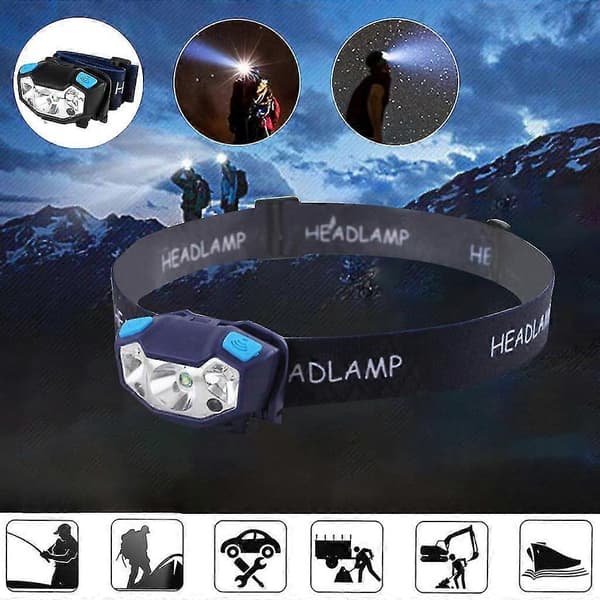 USB Ladattava LED Otsalamppu Vedenkestävä