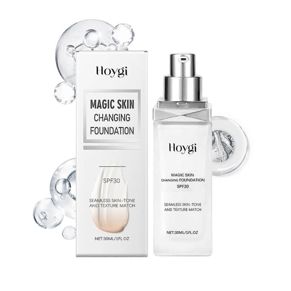 Fargeendrende Foundation, Fargeendrende Foundation for Eldre Kvinner, Magisk Hudendrende Foundation, Ikke-fet, Holdbar 2Pcs