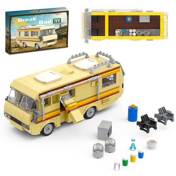 Byggeklods legetøjsbiler, Breaking Bad RV-model, pædagogiske byggeklodser