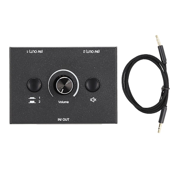 2-in-1 ulos tai 1-in-2 ulos 3,5 mm jakajakytkin mykistyspainikkeella