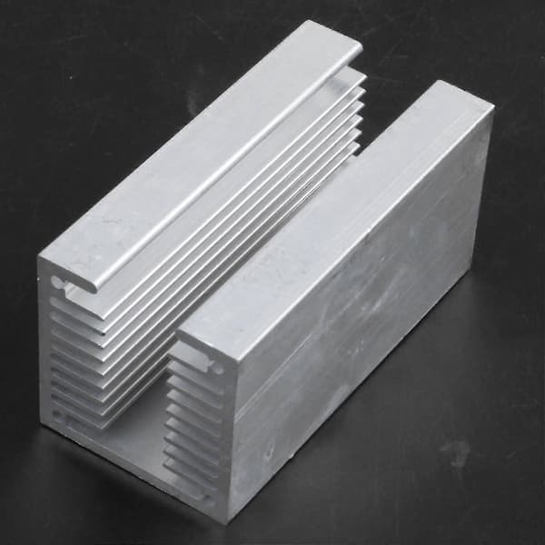 Silverfärgad Aluminium U-spårad Kylfläns 80mm X 40mm X 40mm