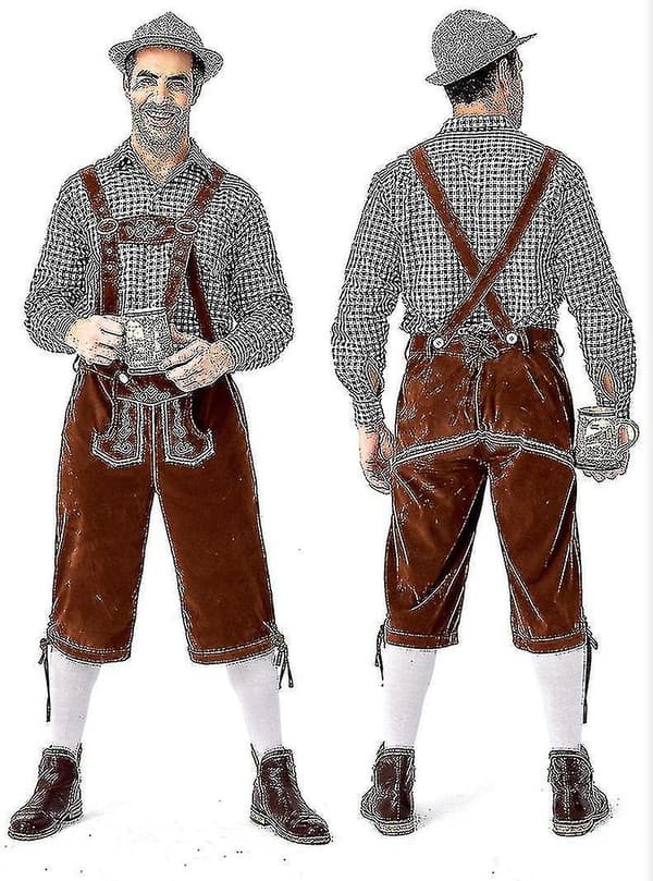 Tysk traditionelt herre Oktoberfest tøj sort Z M
