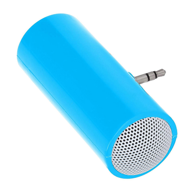 3,5 mm Jack Stereo Mini Højttaler Bærbar Trådløs Plug-in Højttaler til Mobiltelefoner og Tablets Blå