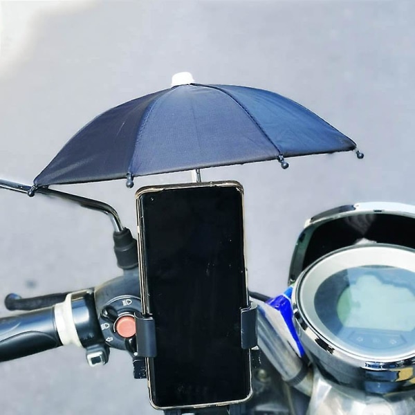 Mini-solskydd Paraply Motorcykel Telefonhållare Paraply Dekorativ E