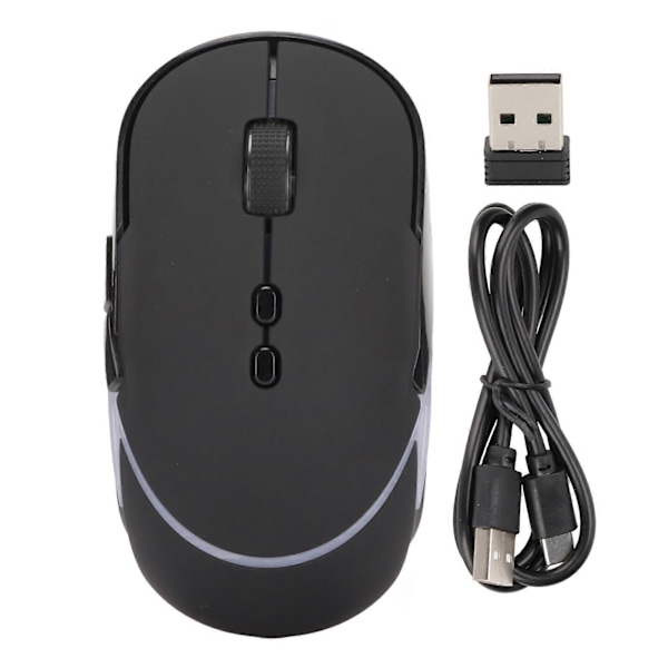 Trådløs Gaming Mus 3 Niveauer Justerbar DPI RGB Farve Baggrundsbelyst Ergonomisk Design 2.4G Genopladelig Mus YEMMA