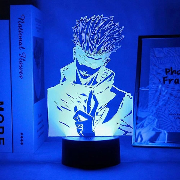 SBSG LED Nattlampa Anime Lampa Jujutsu Kaisen Gojo Satoru Figur för Barn Sovrumsinredning Nattlampa Manga Gåva Barn Bordslampa
