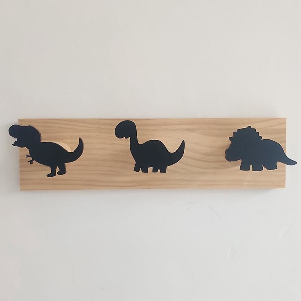 Dinosaurie för barn väggmonterade klädkrokar Trädörrhängare för pojkar Sovrum Barnkammare Lekrum Decorati