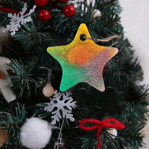 DIY Håndværk Vedhæng Silikoneform Håndlavet Skinnende Stjerneform Nøglering Resin Form