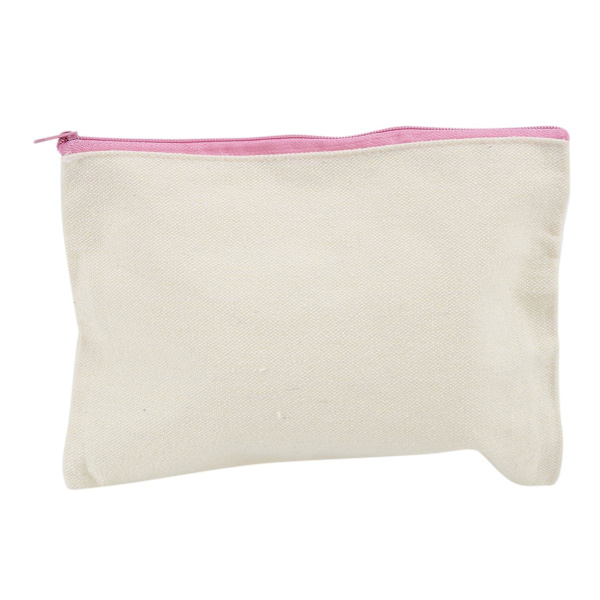 18 Stykker Canvas Makeup Taske Multifunktionel Kosmetik Taske Rejse Toilettaske Pen Pengepung Blankt DIY