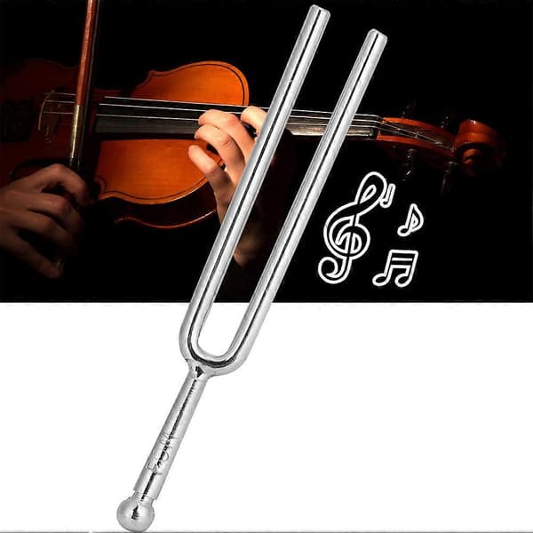 Stemmegaffel til Strengeinstrumenter Tilbehør Rustfrit Stål Sølv Poleret Belagt A-Stemning 440HZ