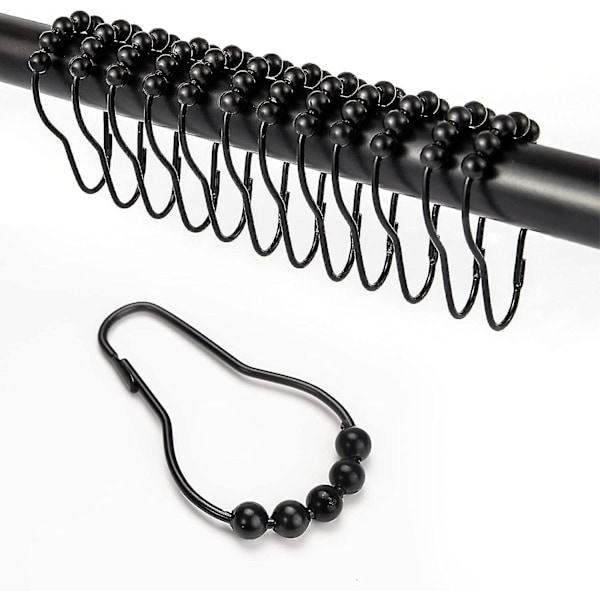 12 st Duschringar, Duschdraperiringar, Duschdraperihållare