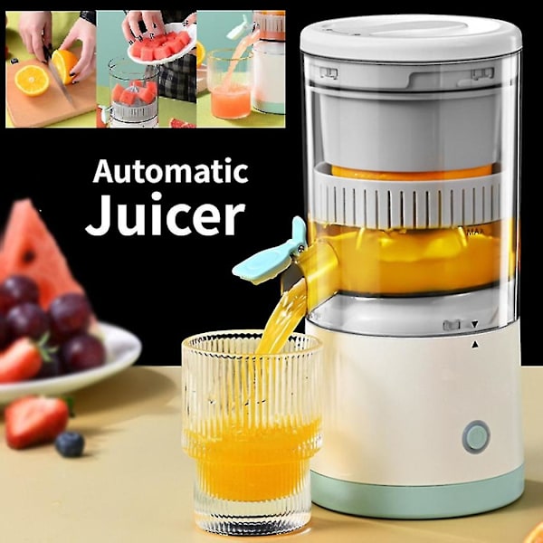 Bærbar elektrisk juicer citronpresser maskine appelsinpresser automatisk juiceblender med USB-opladning