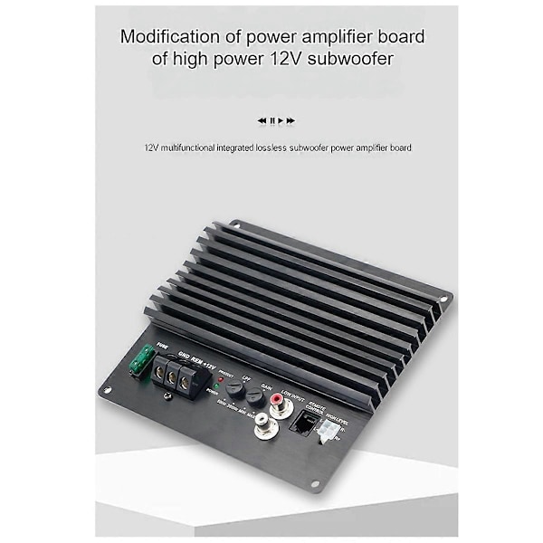 Bil Audio 12V En-Kanals Basforstærker Høj-Effekt Bilforstærker Digital Forstærker Board