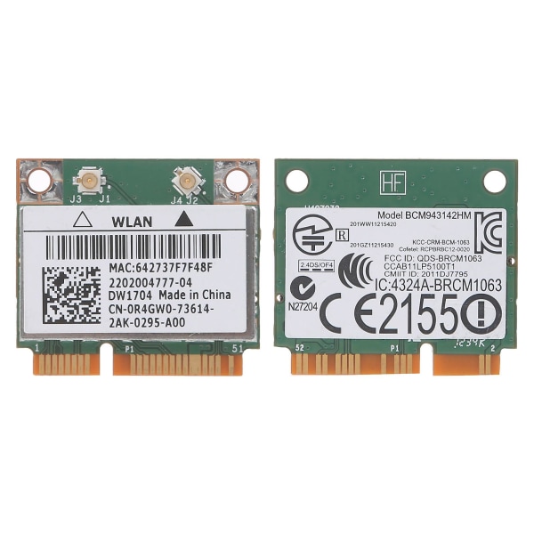 2.4+5g 1500mbps 802.11a/b/g/n Wifi Bt4.0 Langaton Puolikas Mini Pci-express Kortti