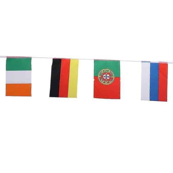 Fotball Dekor String Flagg Bannere Europacup String Flagg Nasjonalflagg Banner Land Flagg Vimpel
