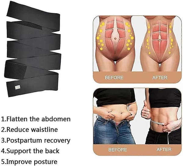 Bandage Wrap Lændestøtte Taljetræner Rygstøtter Efterfødselsrestitution Til Kvinder