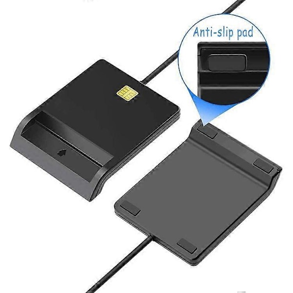 USB Smart Card Reader DNIE ATM CAC IC ID SIM-kortlæser til Windows Linux
