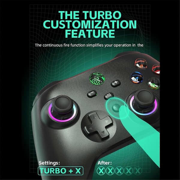 Trådløs spillekonsol med programmerbar Turbo-funktion Hall Trigger /LITE/PC/Android-konsol
