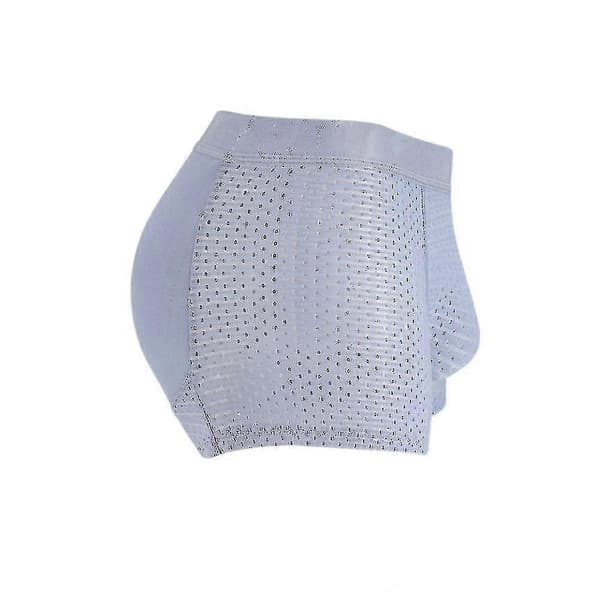 Herre Hip Butt Lifter Enhancer Briefs Polstret Boxer Undertøj - Lyseblå - M