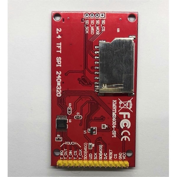 2,4 tums SPI TFT LCD-skärm Färgglad Touch Display Modul ILI9341 480X320 240X320 Drivrutin