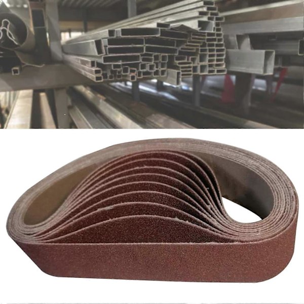 10 stk. slibebånd aluminiumoxid 80 korn 330x30mm sliberulle til slibning polering YEMAA