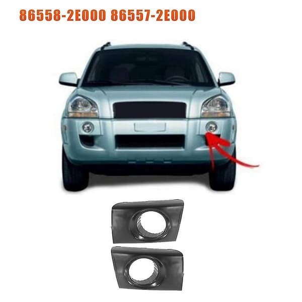 1 par Frontfanger Tåkelys Deksel Ramme 86558-2e000 86557-2e000 For 2005-2009 Tåkelysramme
