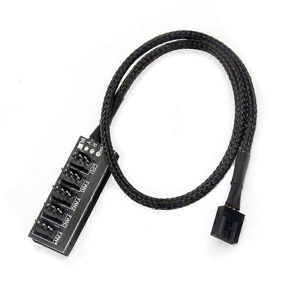 1 til 5 4-Pin PWM Hub CPU Køleventilator/Case Splitter Adapter Flettet Strømkabel Hub Splitter Adapter