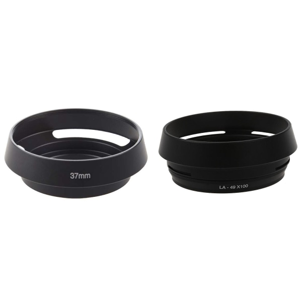 Musta ruuvikiinnitteinen 37 mm metallisuojus Leica Summinin Elmar -objektiiville