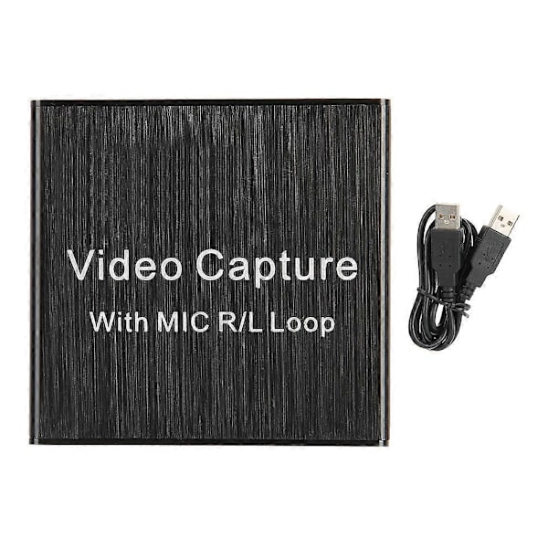 Video Capture Card USB2.0 HDMI Loop&#8209;Out Tukee 4K Elektroniikkalaitteita 0.4a 5V DC YEMMA
