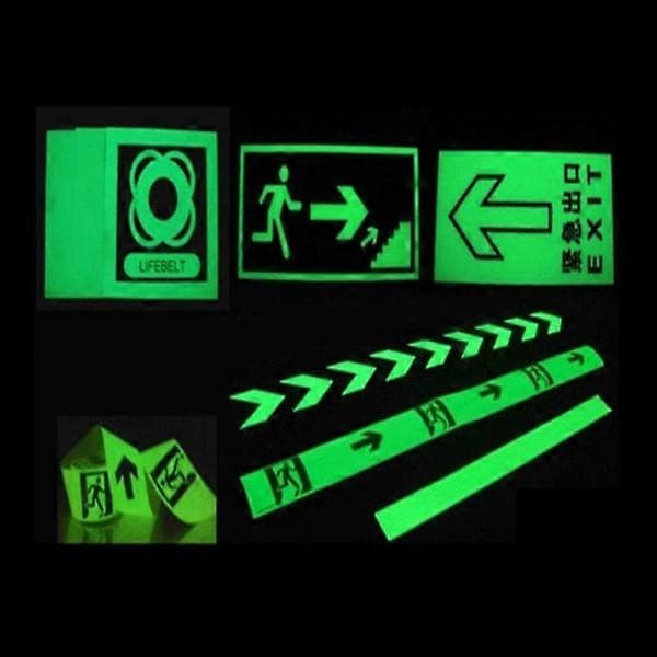 Lysende Tape / Selvlysende - 2 cm x 3 meter Grøn