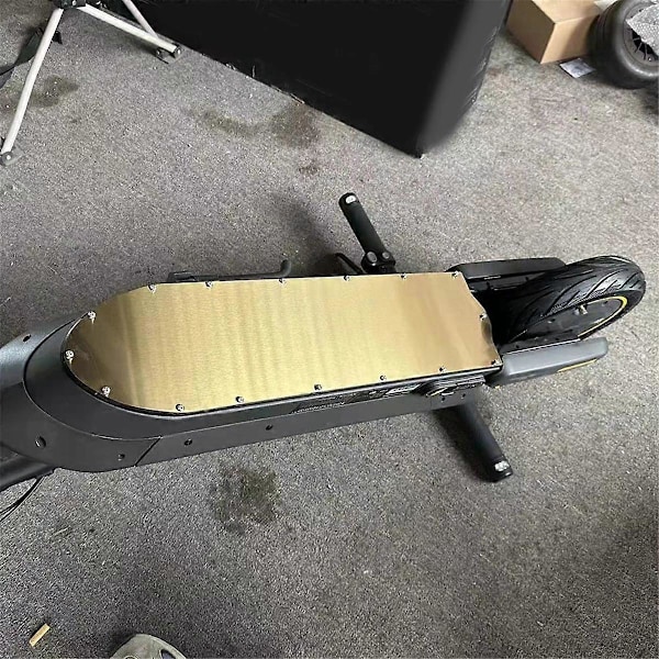 För Max G2 Batterilucka i Rostfritt Stål Undersida Elscooter Chassi Skydd Reparationsdelar Guld