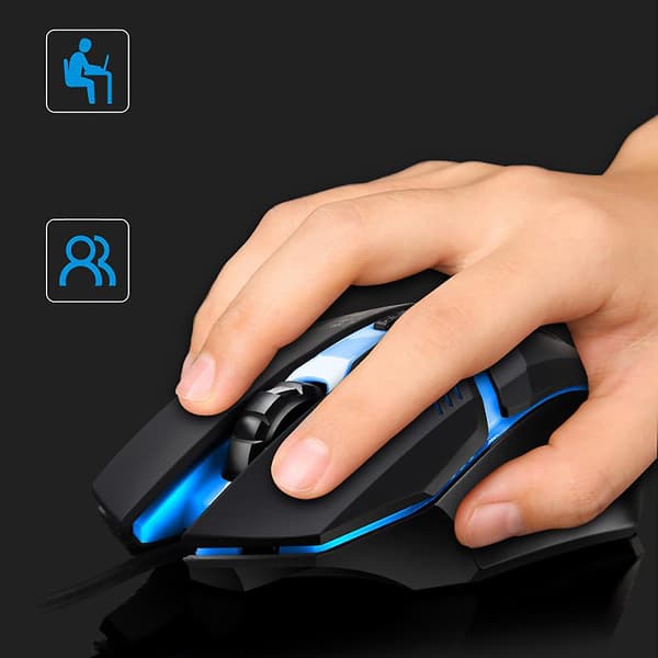 K2 Farverig Lys Justerbar DPI Optisk Trådløs Computer Notebook Gaming Mus