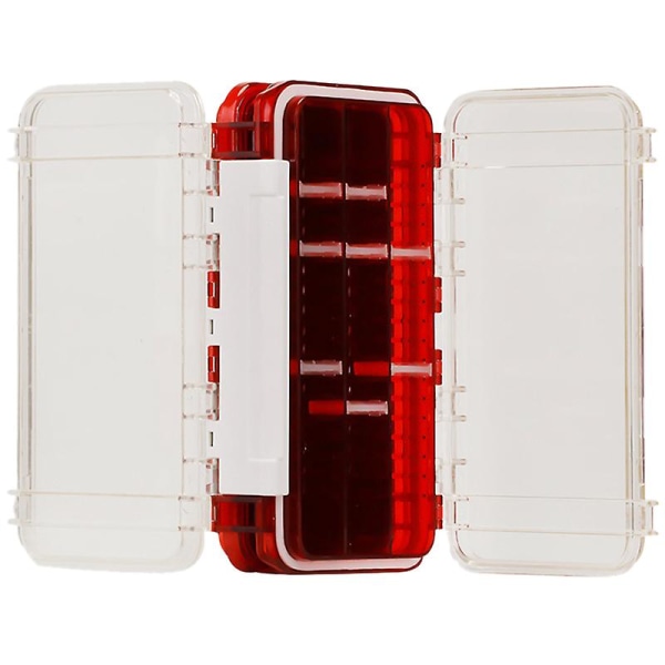 Double Sided Fishing Tackle Box Bait Lure Hook Storage Box : Red