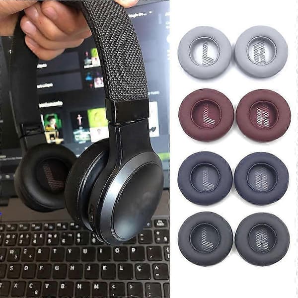 Kvalitativ Ersättningsöronkudde Mjuk Svampkudde för JBL E35 E45 E45BT Headset Black