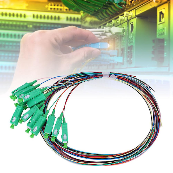 12-kjerners SC Single Mode Fiber Pigtail-kabel for nettverkskommunikasjonssystem