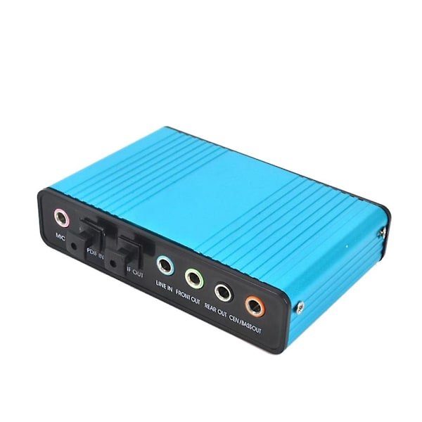 USB 6-kanavainen 5.1 / 7.1 Surround Ulkoinen Äänikortti PC Kannettava Pöytäkone Tabletti Audio Optinen Adapterikortti Äänitys K Laulu