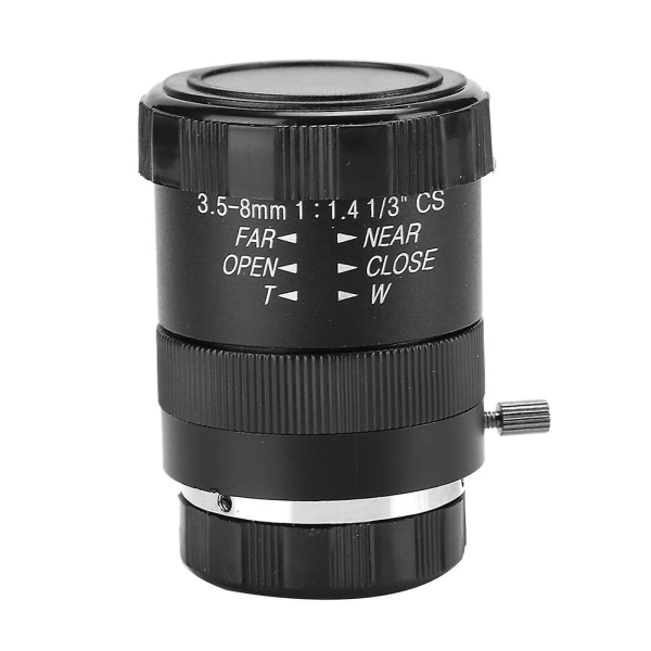 3,5-8 mm 720p aluminiumslegering Cs-montert F1.4 Cctv kamera manuell blenderlinse