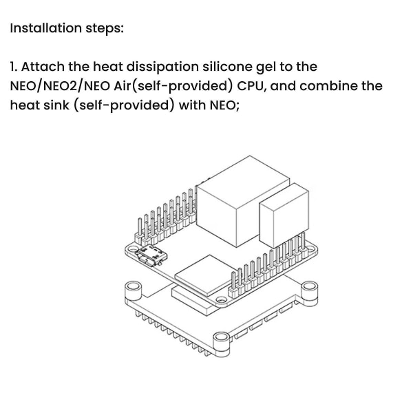 Beslag til Nanopi Neo Udviklingskort til Nanopi-neo/neo Air/neo Core