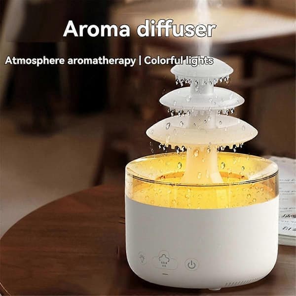 Relax Cloud Rain Diffuser Luftfuktare Regndroppe Aromaterapimaskin Ultraljuds Atomisering Luftfuktare