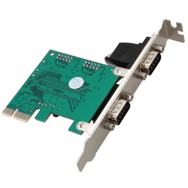 PCI-e PCI Dobbelt Seriel DB9 RS232 2 Ports Controller Adapterkort Grøn