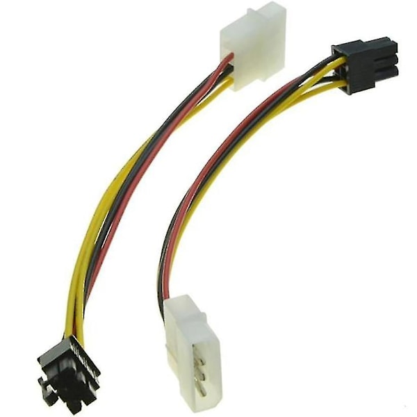 4-Pin Molex till 6-Pin PCI-express PCI-e Grafikkort Strömkabel Adapter