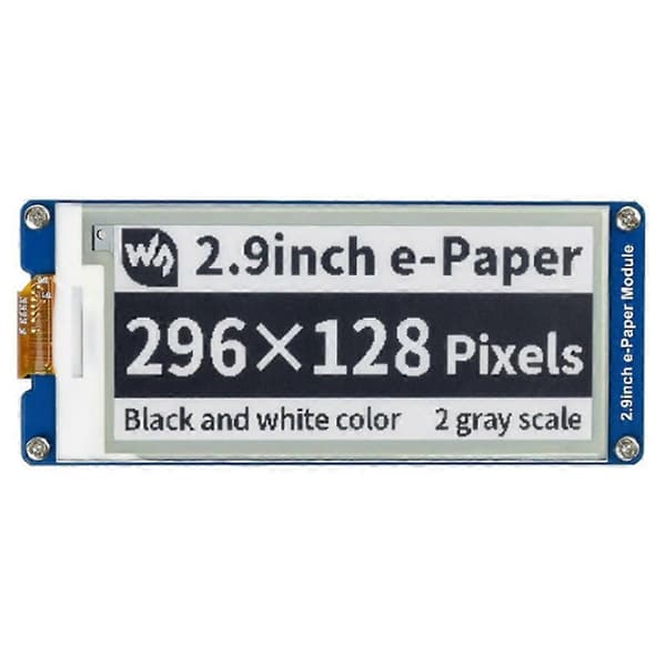 2,9 tommer E-Ink Display Lokal Opdatering 296X128 Opløsning SPI Kommunikationsinterface til /