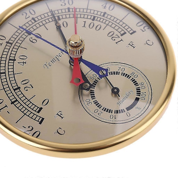 5\" Min Max Termometer Hygrometer Väggmonterad Hängande Analog Temperatur Luftfuktighet