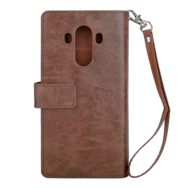 -slot Et Zippered Ph-deksel for Mate 10 Pro --Brun