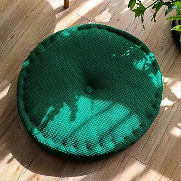 Golvkudde, Rund Hängande Tvättbar Mjuk Mesh Sittdyna, Stolsdynor, för Golv, Stol, Soffa, Säng, Kontor 40 * 40cm (Mörkgrön)