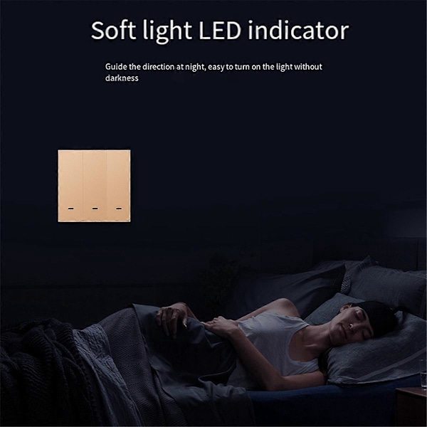 Tuya Smart Switch Wifi och Rf Radiofrekvens Smart Switch Noll Eldledning 1 Switch Guld