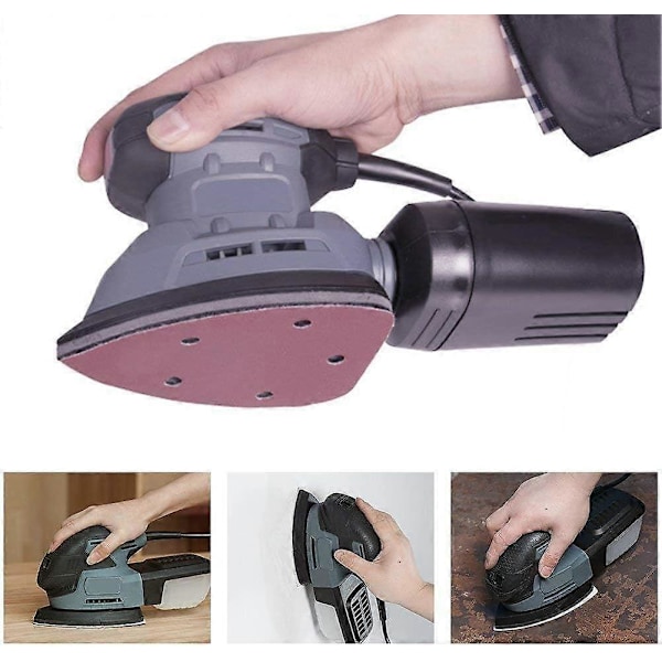 Pakke med 40 trekantede slibeark til 140 mm slibemaskiner, 5 huller Slibepapir til detaljer på 1