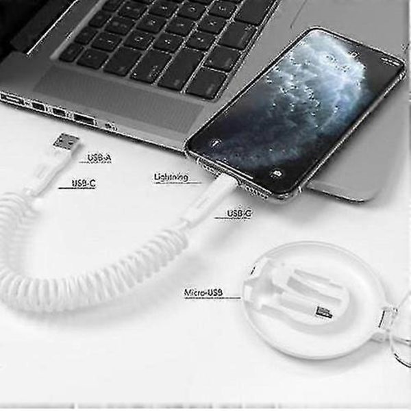 Allt-i-ett USB A C/micro USB USB C Lightning-kabel - 3A Allroundo