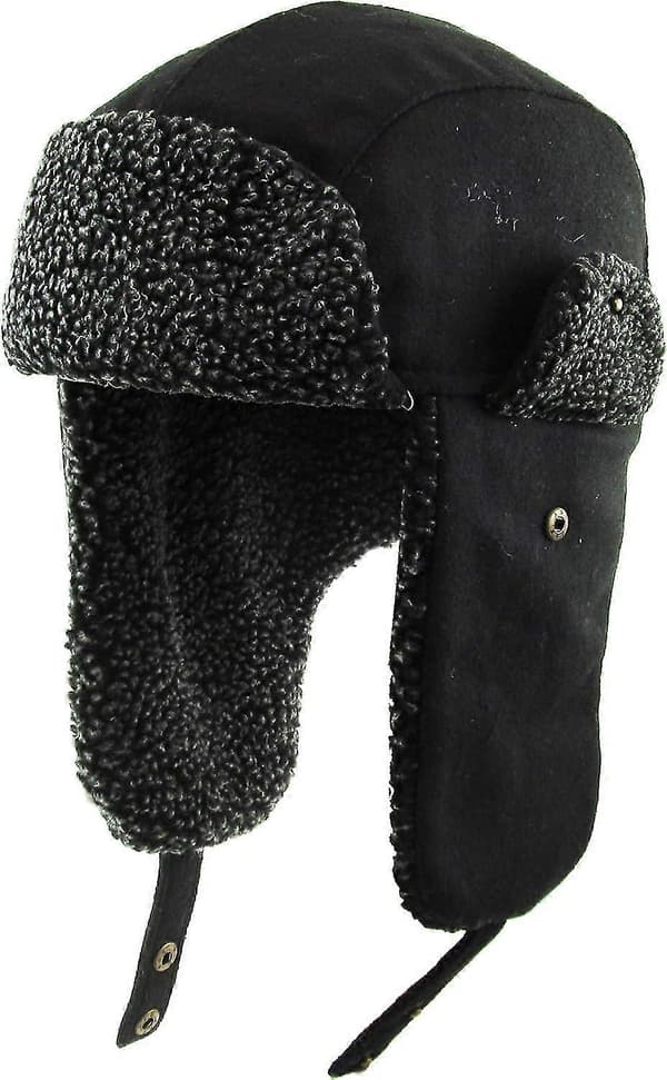 Aviator Trapper Hat - Uldblanding Bomber Hat Med Øreklapper